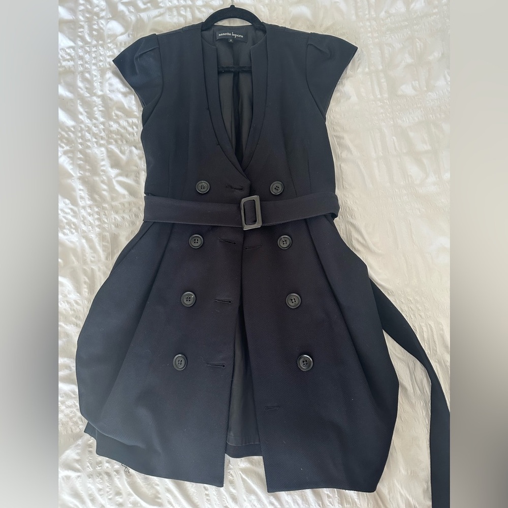 Nanette Lepore Black Double-Breasted Mini Dress